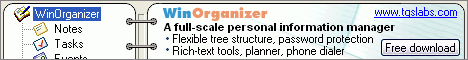 WinOrganizer: personal organizer software